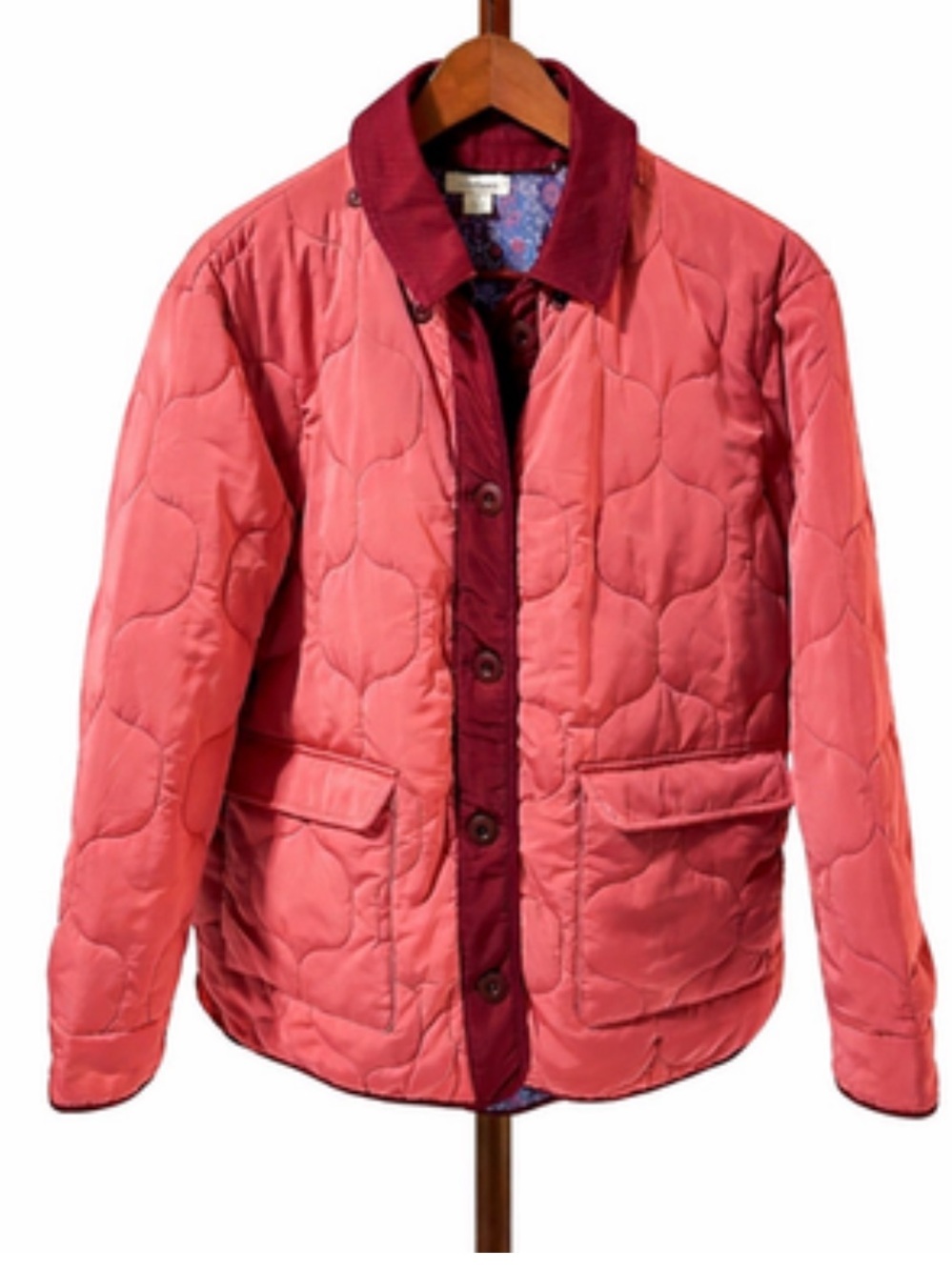 Sundance Catalog Pink “Georgina Quilted Jacket” Size M $158 Spring Barn Coat